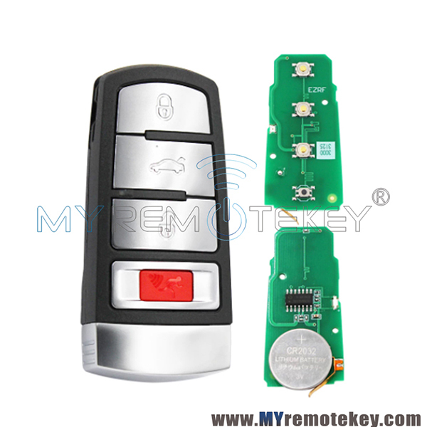 NBG009066T smart key 4 button 315MHz ID48 chip for Volkswagen Passat 2006-2013 CC 2009-2015 HLO 3C0 959 752 N