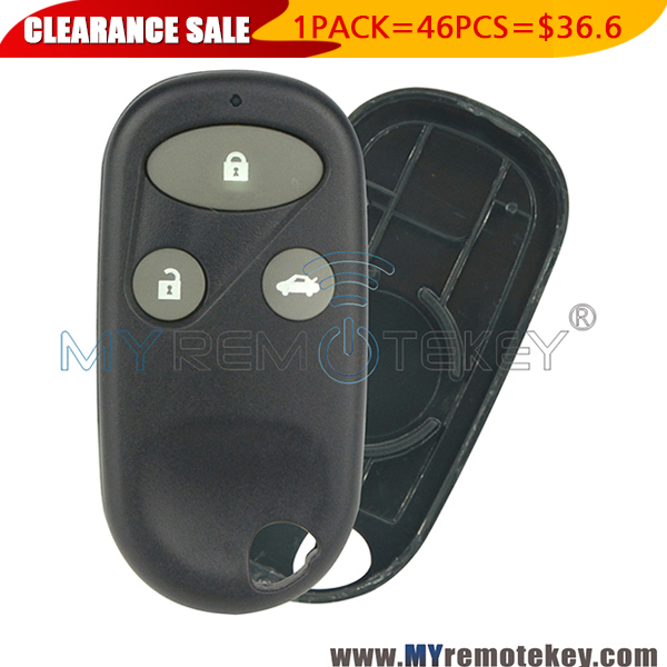 1 pack Remote fob case 3 button for Honda Civic Pilot CRV Jazz Accord 2001-2005 key control shell