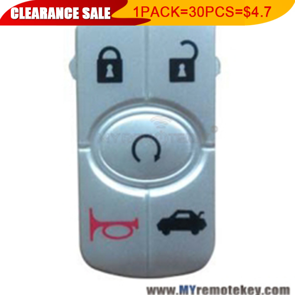 1 pack Flip remote key button pad for GM Buick car key 5 button
