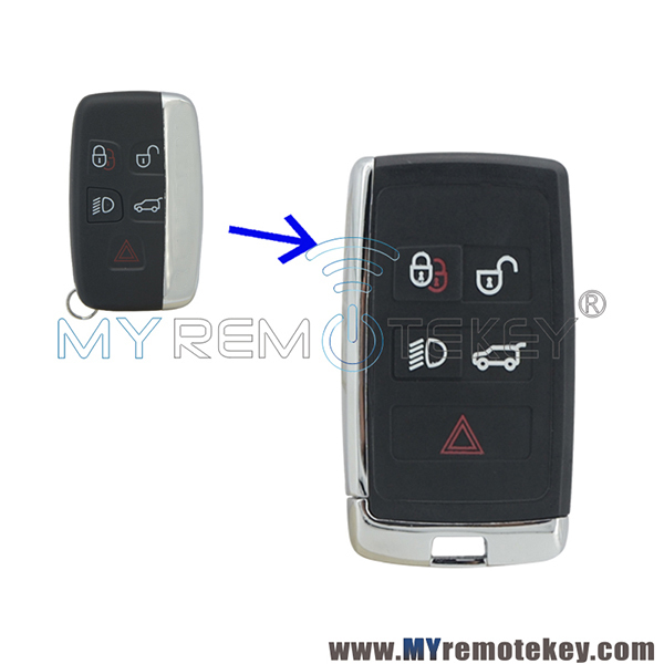 Modified key shell 5 button for refit Land rover Range Rover Evoque smart key case