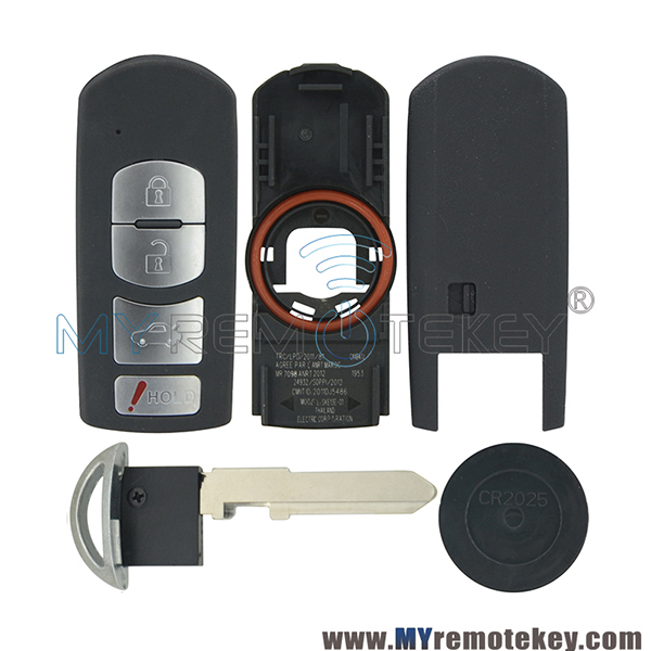 New style smart key case shell car key cover 4 button for Mazda