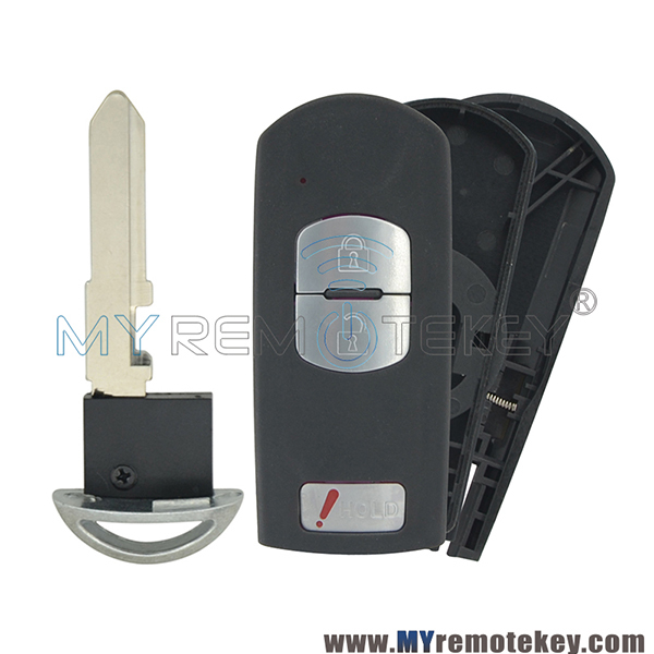 New style smart key case car key cover 3 button WAZSKE13D01 for 2013 2014 Mazda 3 CX5