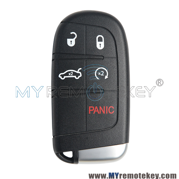 M3M-40821302 Smart key 5 button 433Mhz HITAG AES 4A chip for 2015-2021 Chrysler 200 300 68155687AB M3M40821302