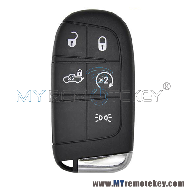M3N-40821302 Smart Key 5 Button 4A HITAG AES Chip For 2015-2019 Fiat 500 500L 500X Remote Control 735637066 M3N40821302