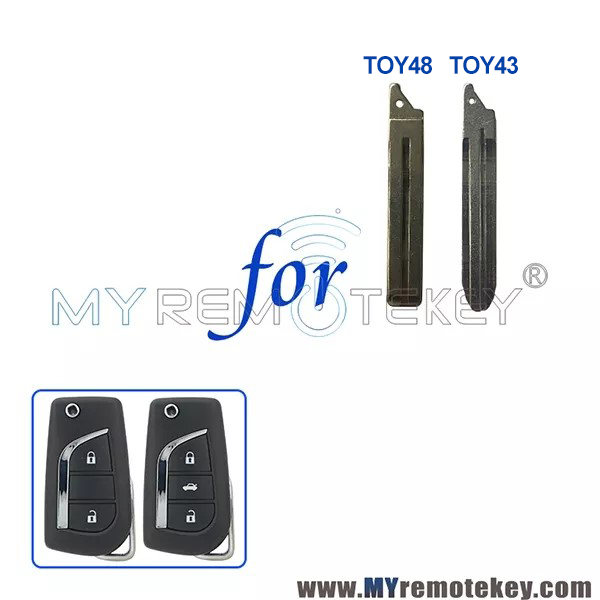 Replacement Flip Floding Remote Key Blade Car key Blank For Toyota Corolla 2012-2017