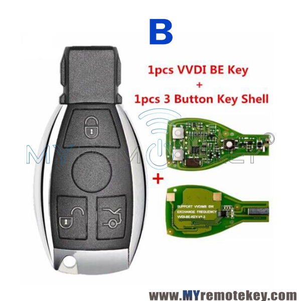 Xhorse VVDI XNBZ01 BE Key Pro Improved Version With Smart Key Shell 3/4 Buttons for VVDI MB Tool