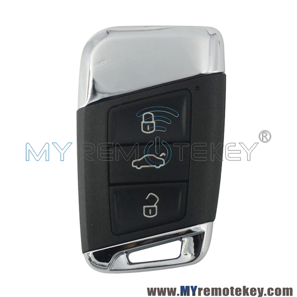 3G0959752 keyless Smart key 3 button 434mhz MQB 48 chip for Volkswagen Passat B8 GOLF Arteon 2015 2016 2017 2018 PN: 3V0959752K Keyless / Proximity Sm