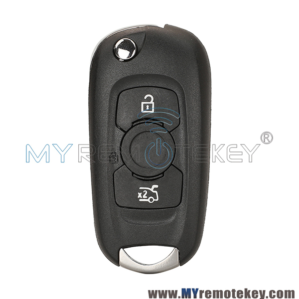 2019-2022 for Buick Verano Flip remote car key 3 button 433mhz 4A chip