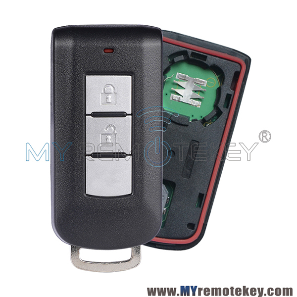 FCC GHR-M004 keyless go smart key 2 button 433mhz ID47 chip For Mitsubishi Montero Pajero Outlander 2016-2020