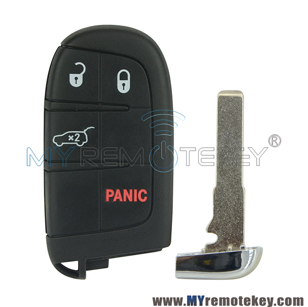 FCC M3N-40821302 Smart key 4 button 434mhz 4A chip for 2015-2021 Jeep compass  included SIP22 key blade