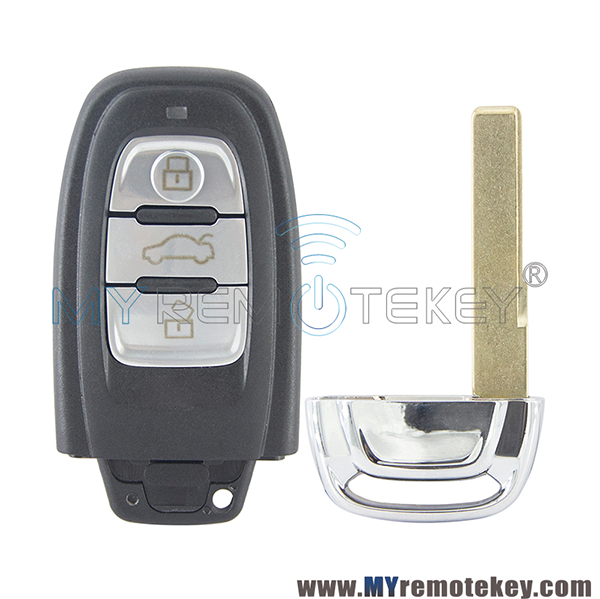 8T0959754C Smart key shell case 3 button for 2009 2010 2011 2012 Audi A3 A4 A5 A6 A8 A4L A6L Q5 Q7 