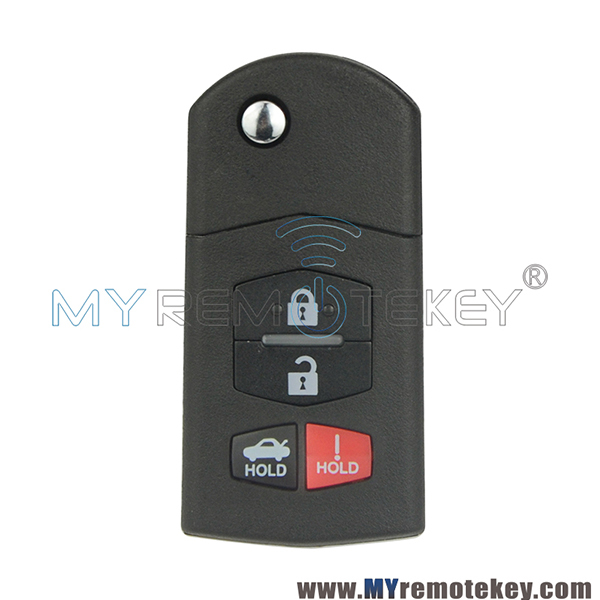 Flip remote car key 4 button for Mazda 3 5 6 MX-5 Miata RX-8 CX-7 CX-9 BGBX1T478SKE12501 BBM4-67-5RY