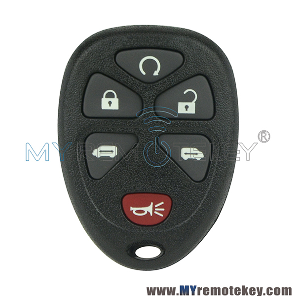 (No battery holder)FCC KOBGT04A   Remote fob case 6 button for Chevrolet Uplander Pontiac Montana PN 15114376