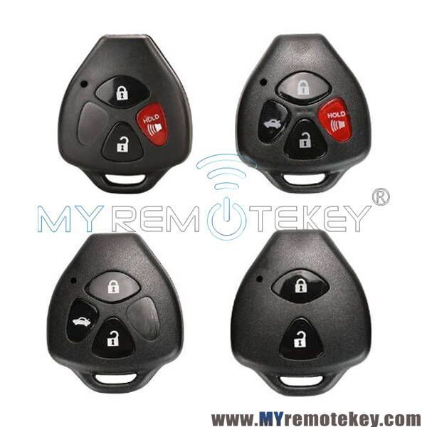(No blade)HYQ12BBY Remote head key shell 2 / 3 / 4 button for Toyota Corolla Camry Avensis Reiz RAV4 Crown Avalon Venza Matrix Yaris