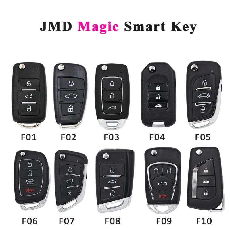 JYGC JMD Magic Key F Series Foldable Flip Smart Remote for Hyundai Buick BMW Audi Toyota Honda Flip MQB DF B5 A6 DS Style Key 4 In 1