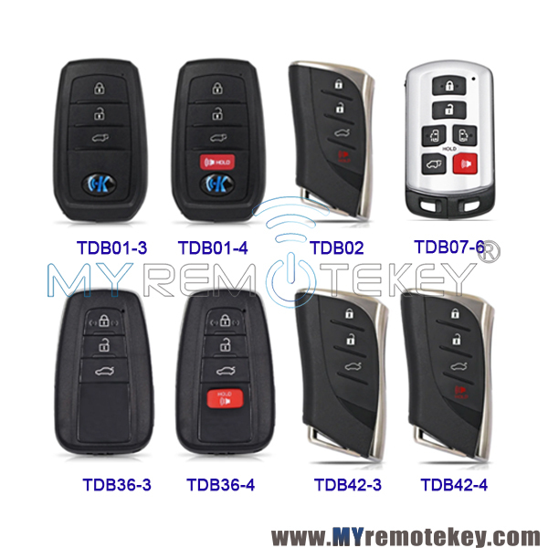 KEYDIY KD TDB01 TDB02 TDB07 TDB36 TDB42 4D Smart Keys Universal Remotes For Toyota Lexus