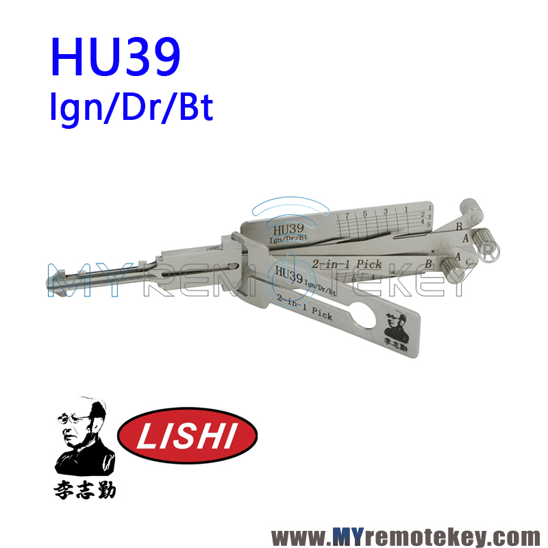 Original LISHI HU39 Ign/Dr/Bt 2 in 1 Auto Pick and Decoder For Mercedes