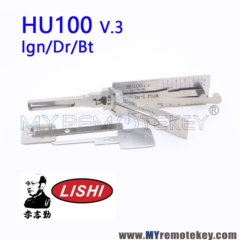 Original LISHI HU100 v.3 Ign/Dr/Bt 2 in 1 Auto Pick and Decoder