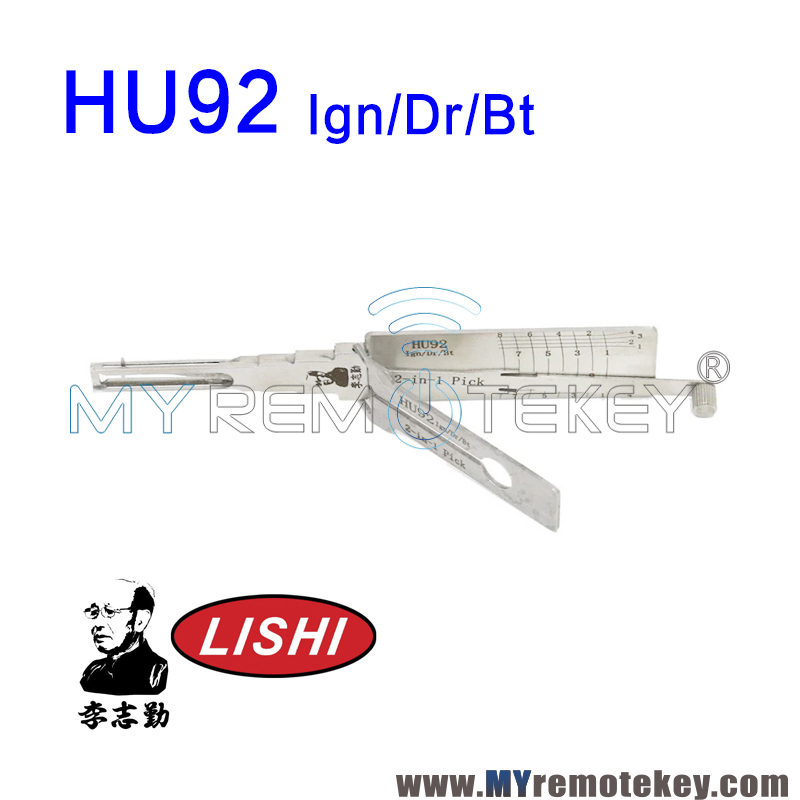 Original Lishi 2-in-1 Pick HU92 (Single Lifter) Ign/Dr/Bt  for BMW