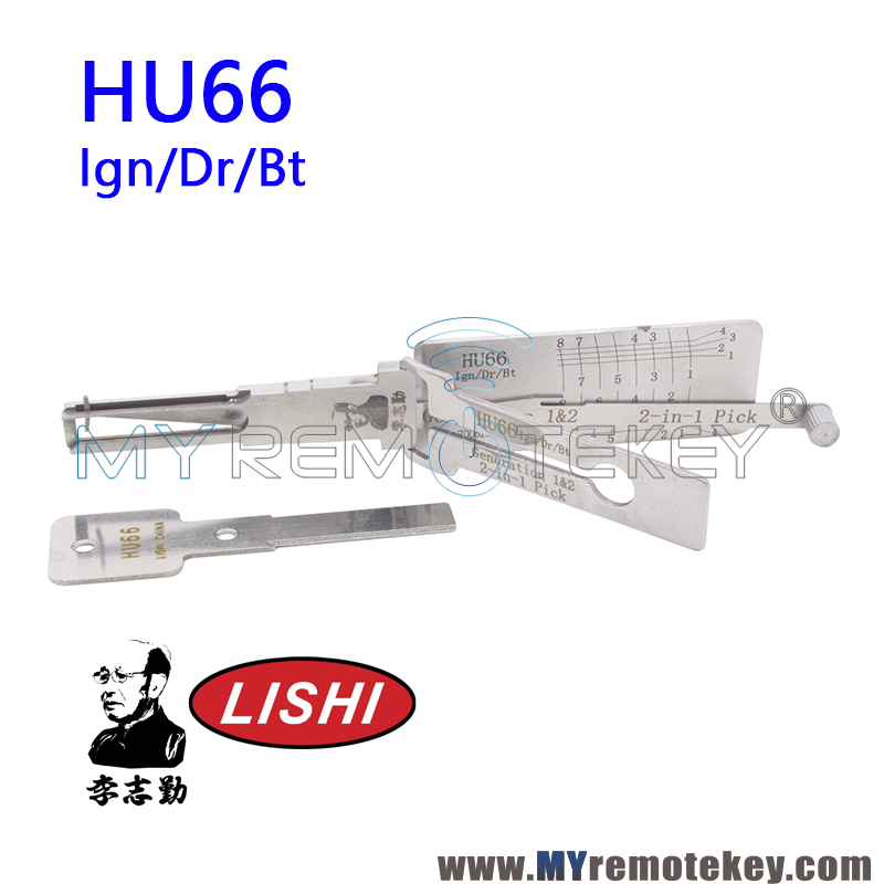 Original LISHI HU66 Ign/Dr/Bt 2 in 1 Auto Pick and Decoder for Audi Ford VW Porsche Seat Skoda