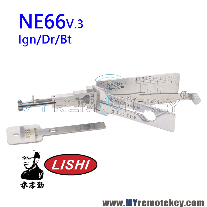 Original LISHI NE66 v.3 Ign/Dr/Bt 2 in 1 Auto Pick and Decoder For VOLVO