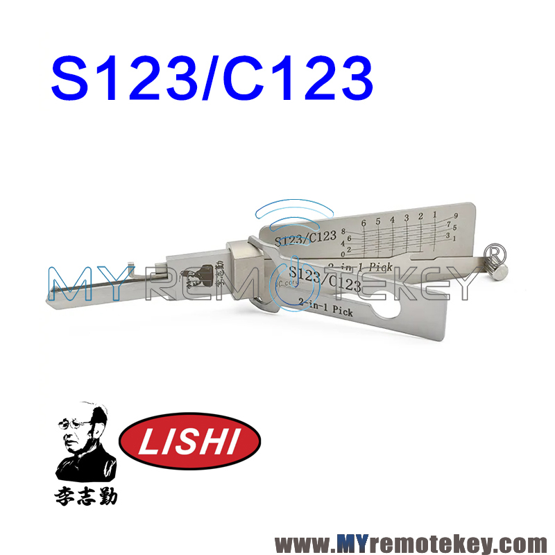 Original Lishi S123/C123 2-in-1 Pick and Decoder  for Schlage Everest Keyway