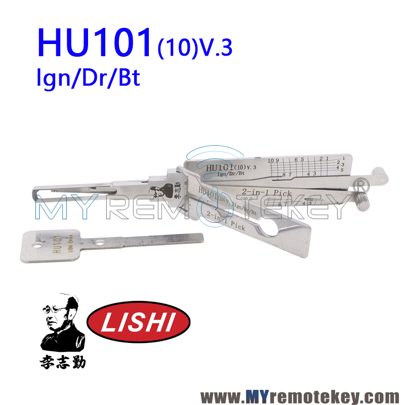 Original LISHI HU101 (10) v.3 Ign/Dr/Bt 2 in 1 Auto Pick and Decoder for Ford