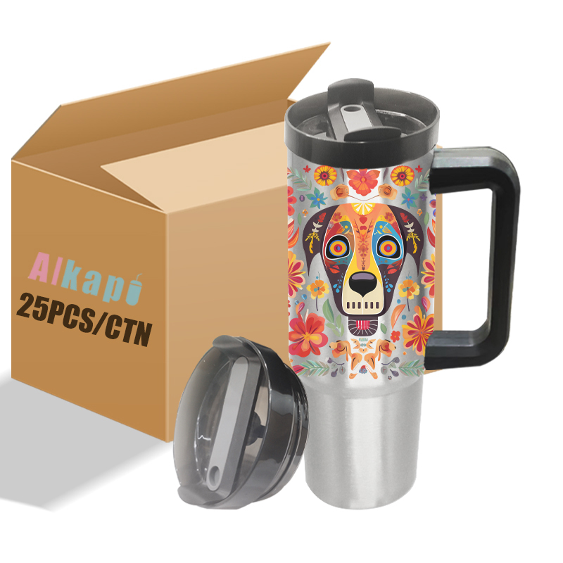 USA RTS H2.0 30oz Sublimation Silver Stainless Steel Tumbler With Handle