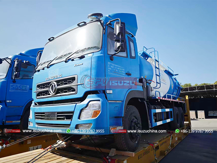 DONGFENG 20,000 Liters Combined Sewer Cleaningand Jetting Truck Loaded onto Frame Container