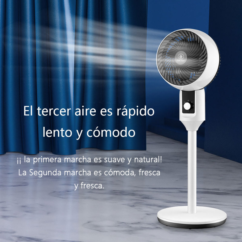 CM-TOP Ventilador Pedestal for Bedroom Portatil Silencioso Blanco
