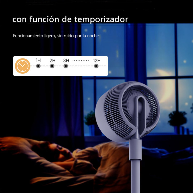 CM-TOP Ventilador de Pedestal Pie Oscilación 32 Velocidades Blanco