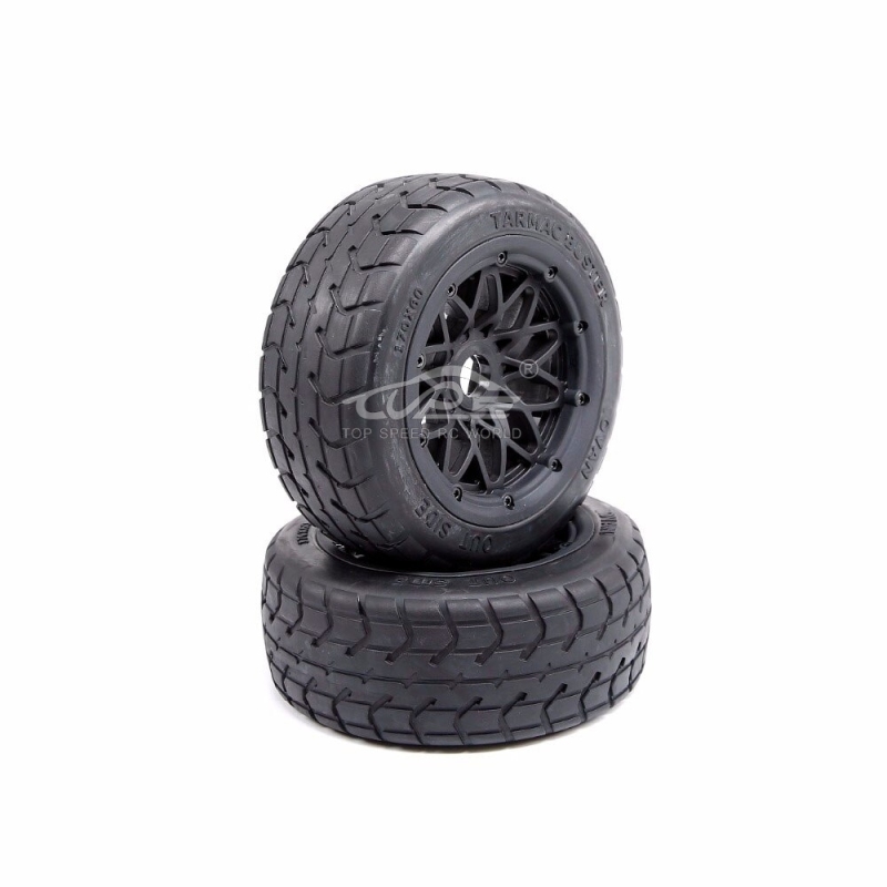TOP SPEED RC WORLD on-Road Tire Front Wheel Tyre Assembly FOR 1/5 HPI KM Rofun Rovan BAJA 5B SS BUGGY Rc Car Toys Parts