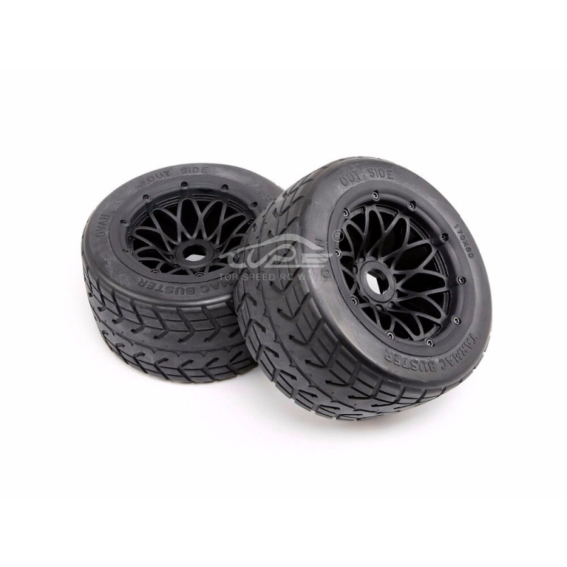 TOP SPEED RC WORLD Thicken on-Road Tire Rear Complete Wheel Tyre FOR 1/5 HPI KM Rofun Rovan BAJA 5B SS Rc Car Toys Parts