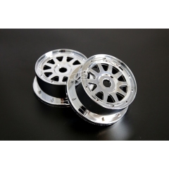 TOP SPEED RC WORLD Plastic Chrome front wheel hub 2PCS for 1/5 hpi Rovan kingmotor rofun baja 5b 5t 5sc rc car parts