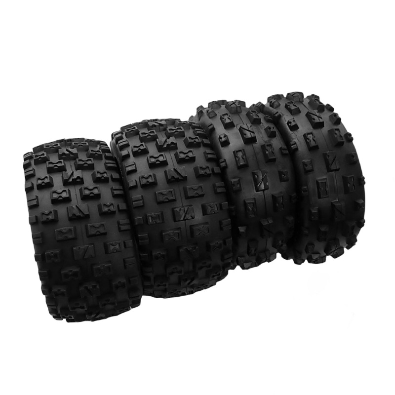 FLMLF Upgraded Front &amp; Rear Knobby Tyres Skin Set Fit for 1/5 Scale HPI Rofun Rovan KM Baja 5B SS RC CAR Toys Parts