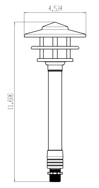 Pagoda Brass Path Light