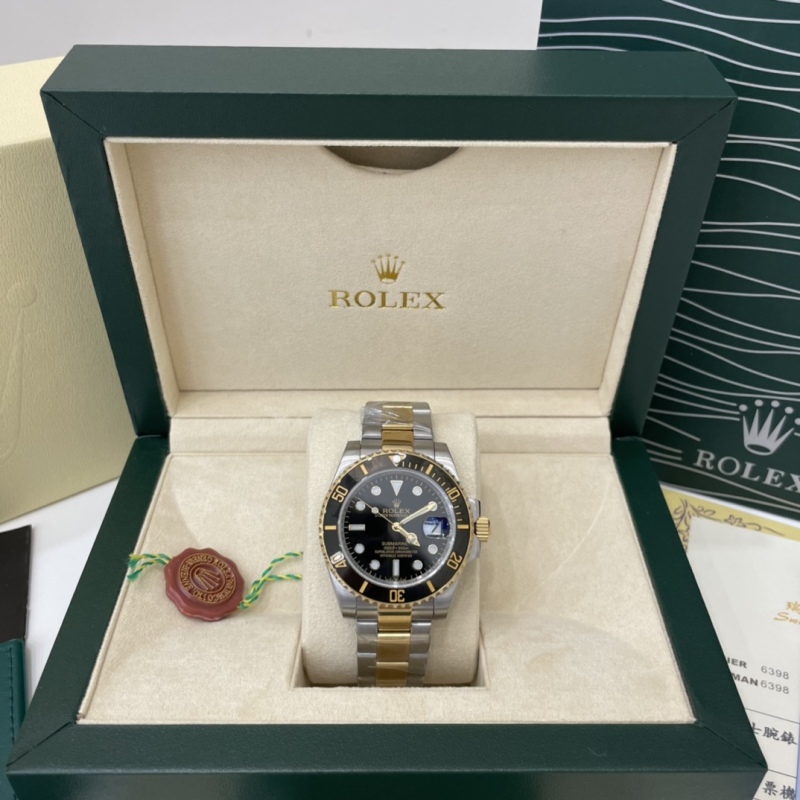 Rolex Submariner Black Plate Gold Rolex Gold Blackwater Ghost Classic Men's Automatic Mechanical Watch