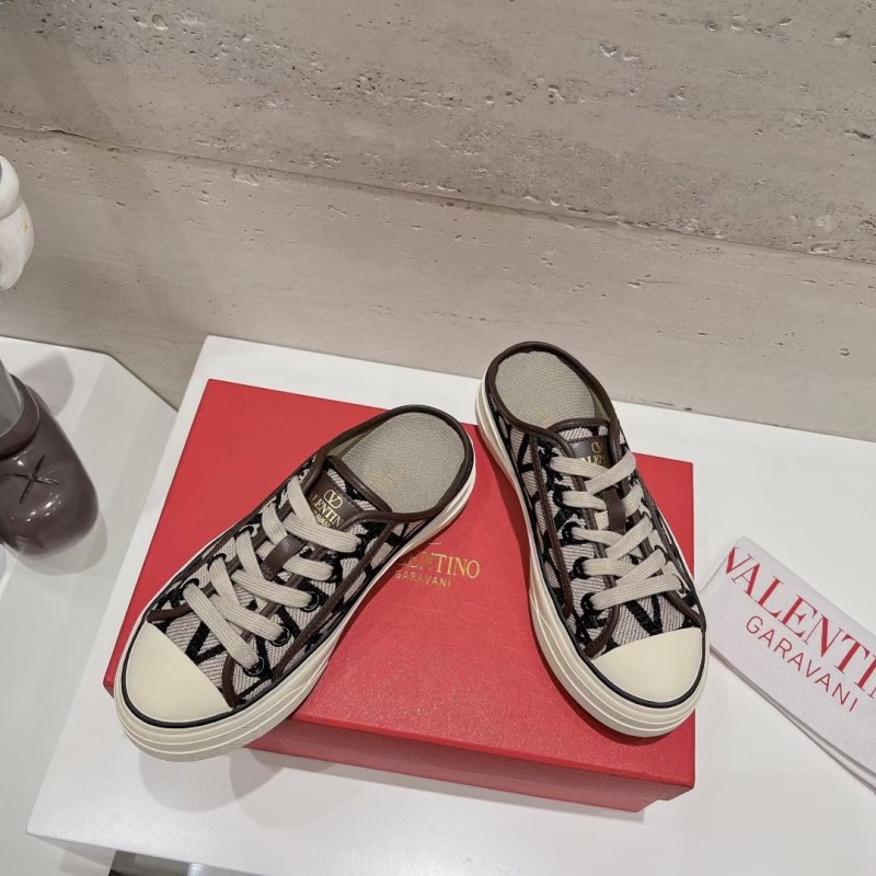 Valentino 2023 latest half-drag casual shoes couple hot style women's models