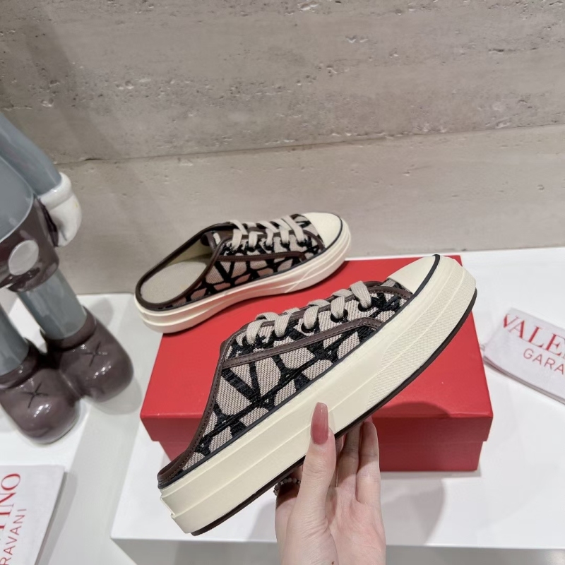 Valentino 2023 latest half-drag casual shoes couple hot style women's models