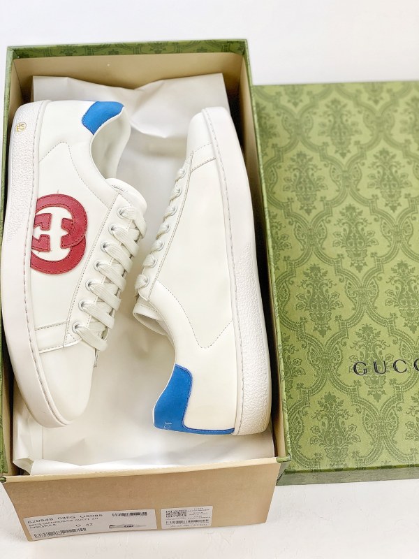 GUCCI ACE interlocking double G low-cut sneakers for men