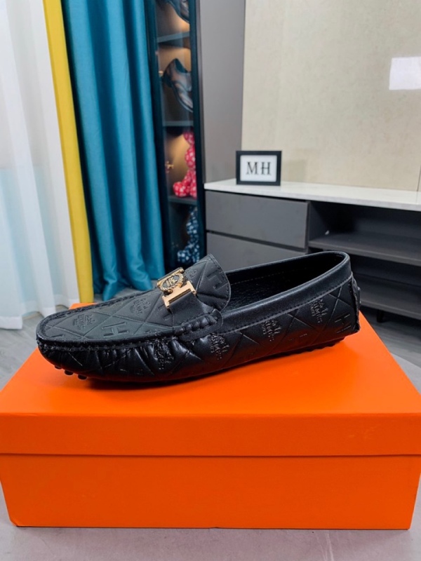 Hermès men's new fashion British casual shoes beanie slip-on shoes