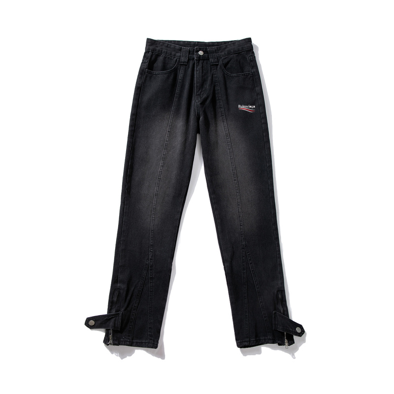 Balenciaga slim fit straight-leg jeans with zip at the ankle
