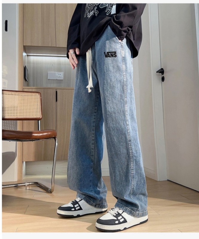 VANS casual fashion retro trendy straight jeans