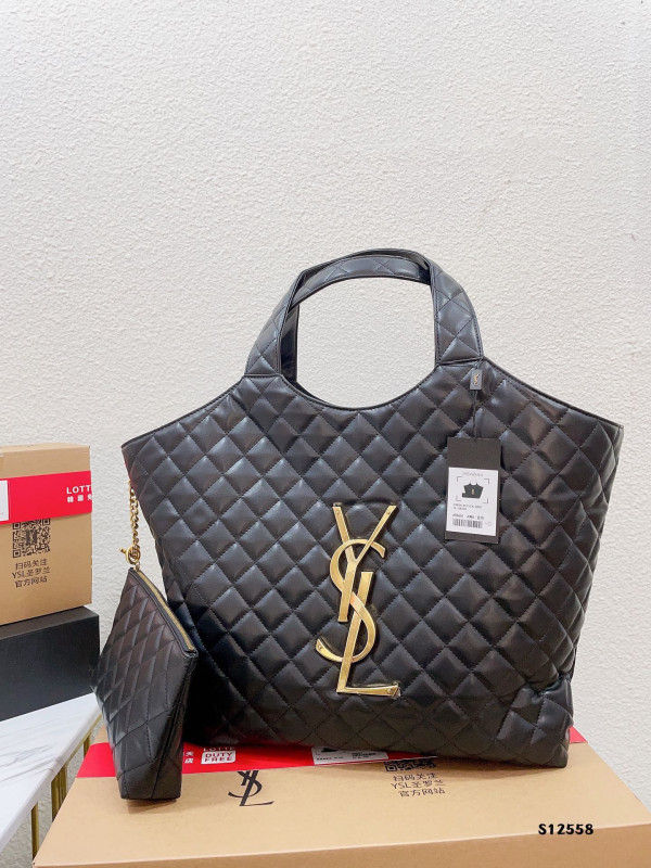 Saint Laurent YSL lcare Maxi triangle bag mother bag lambskin Tote bag Tote bag shopping bag hand shoulder bag