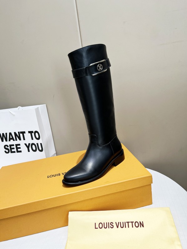 Louis Vuitton autumn and winter new style slip-on boots high boots
