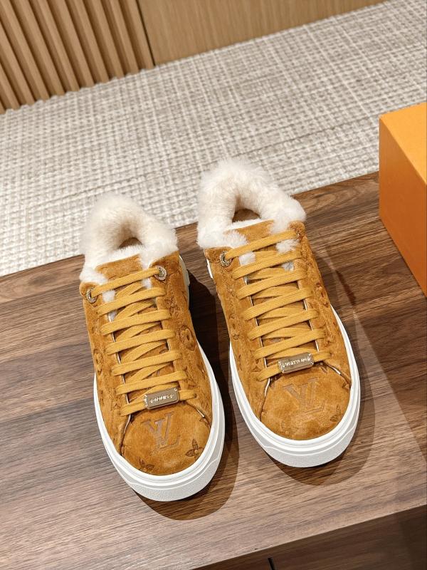 Louis Vuitton new fall and winter time out series wool thick-soled sneakers