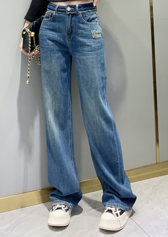 miumiu hot style fashionable jeans wide leg pants