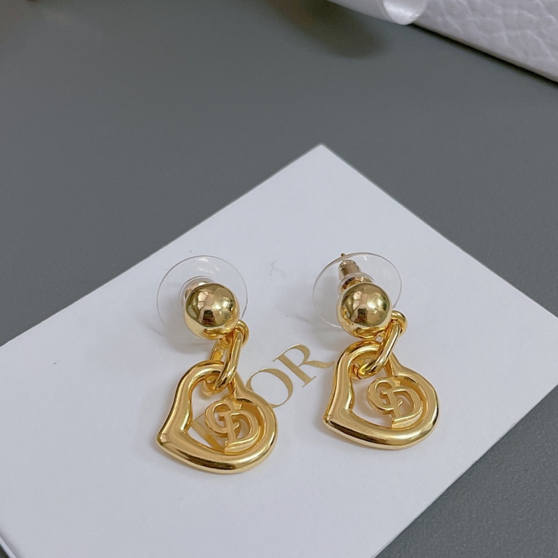 Dior cd heart earrings pendant