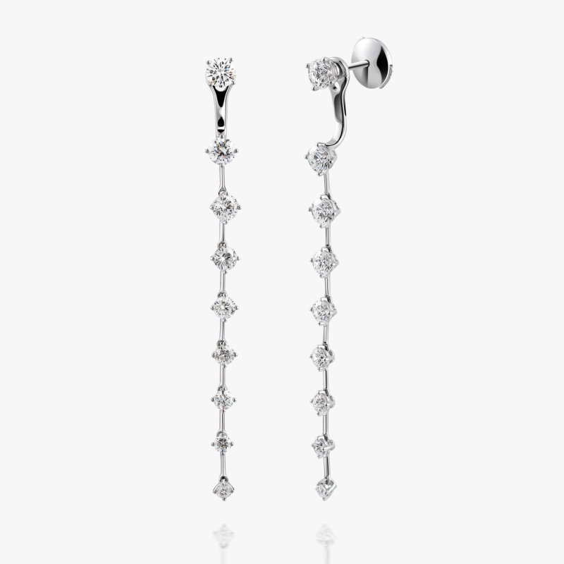 ACCA 18KW Earrings With Round Diamond