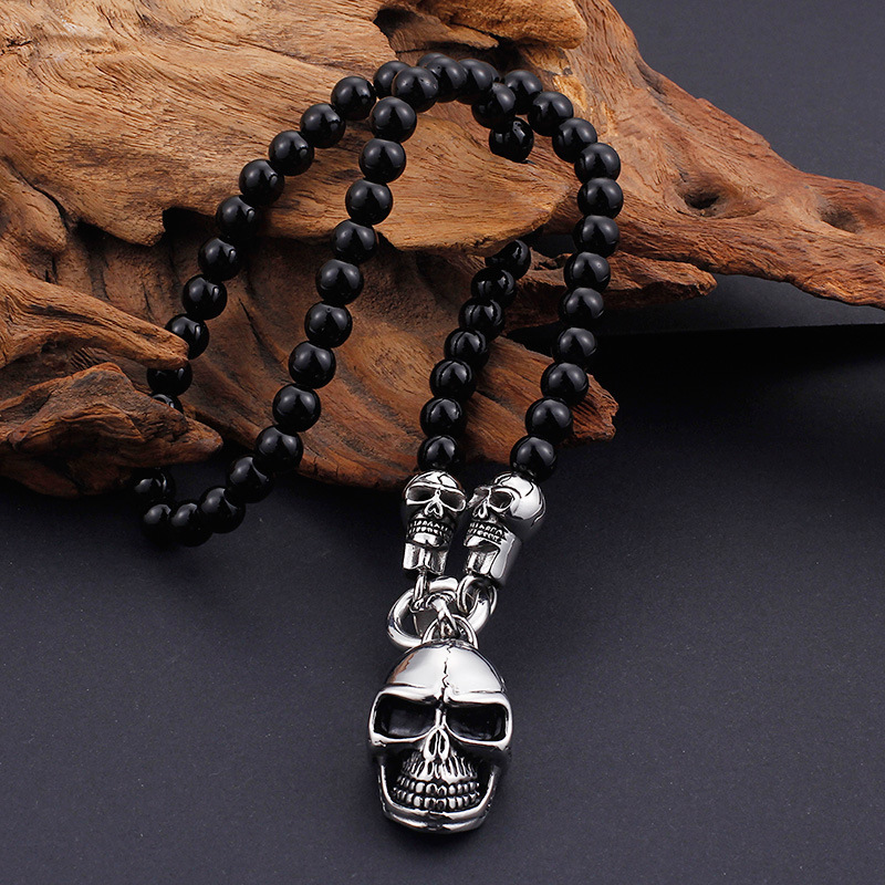 Personalized Smiling Skull Titanium Steel Necklace